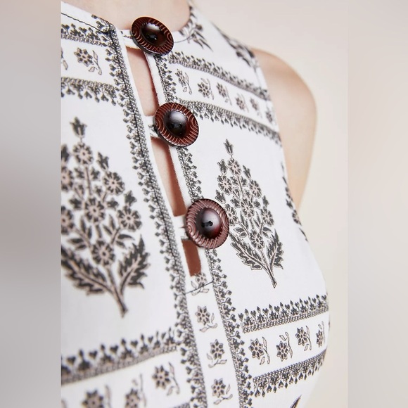 ANTHROPOLGIE Woodblock MIDI Sleeveless Dress - Picture 6 of 14